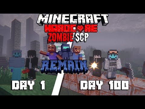 MÌNH CÙNG BIG SHARK SINH TỒN 100 NGÀY TRONG MINECRAFT ZOMBIE SCP SIÊU KHÓ!!!