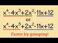 Factoring a Five-Term Polynomial by Grouping