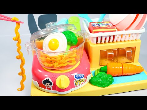 [Toy ASMR] Cooking Ramen Boiling water Kitchen Satisfying with Unboxing & Review Toys