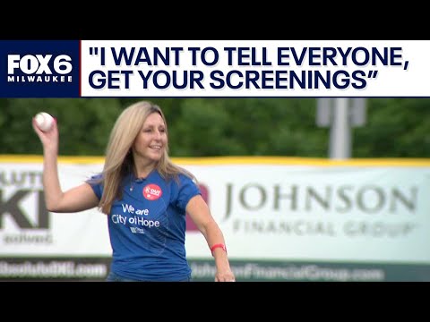 Kenosha Kingfish 'Strike Out Cancer' Night; survivor tosses 1st pitch | FOX6 News Milwaukee
