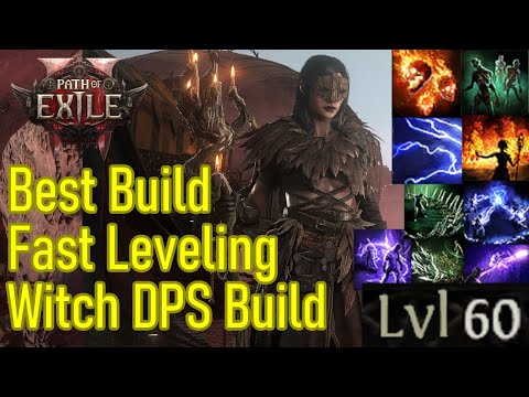 CRAZY Path of Exile 2 witch leveling build, BEST witch build for leveling, elemental minion build