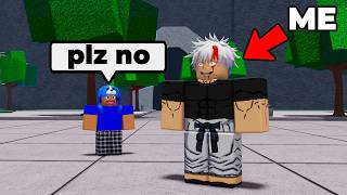 Trolling My Little Brother With GOJO in The Strongest Battlegrounds!