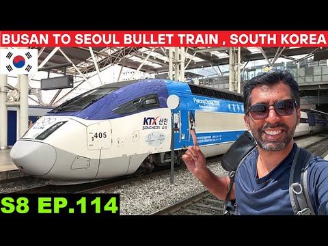 Strange EXPERIENCE OF Bullet Train from Busan to Seoul 🇰🇷 S8 EP 114 | Pakistan to Japan Motorcycle