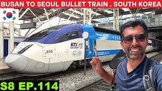 Strange EXPERIENCE OF Bullet Train from Busan to Seoul 🇰🇷 S8 EP 114 | Pakistan to Japan Motorcycle