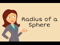 Understanding Surface Area and Radius of a Sphere