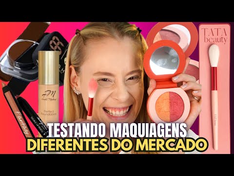 TESTANDO MAQUIAGENS marcas NOVAS: TATA BEAUTY, MICHELLY PALMA, HOSHY MAKEUP