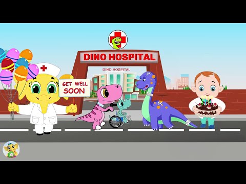 Baby Dino Boo Boo Song in the T-rex Dino World | Sick Song + Nursery Rhymes for Kids | Baby Toonz TV