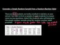 Random Sampling with Number Tables