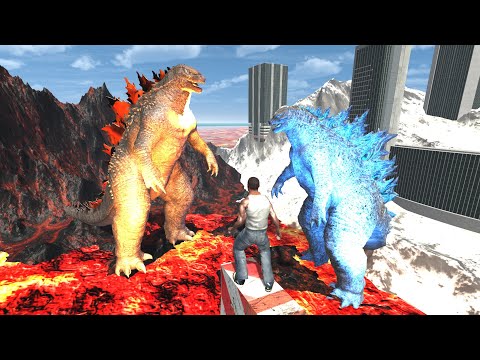 Burning Godzilla Fights Godzilla In Indian Bikes Driving 3D