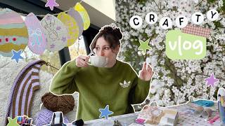 A Crafty Vlog | Striped Cardigan | Junk Journal with me | Easter crafts