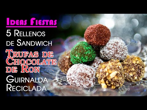 5 Rellenos de Sándwich, Trufas de Ron y Guirnalda con Bolsas Recicladas