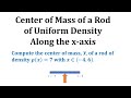 Center of Mass of a Rod