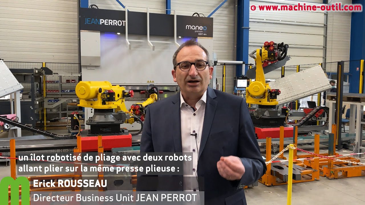 Cellule de pliage de tôle avec 2 robots et industrie 4.0 Jean Perrot