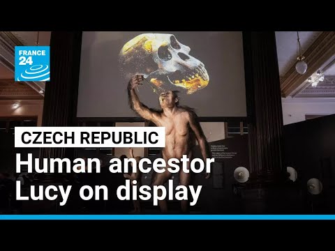YouTube video thumbnail: Human Ancestor Lucy Gets First European Showing in Prague