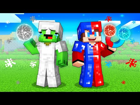 Mikey IRON Armor vs JJ MAGNET Armor Survival Battle in Minecraft (Maizen)