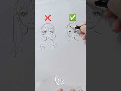 How to draw anime hair for beginners DON'T and DO #howtodrawanime