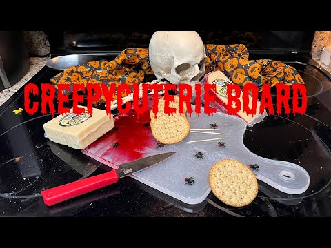 DIY resin "CREEPYCUTERIE" serving board - Perfect for your Halloween party!