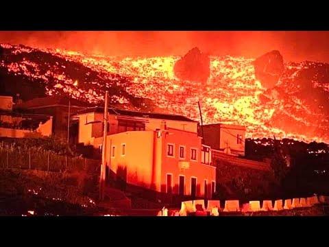 Lava VOLCÁNICA arrasa pueblo en España (Erupción Volcán de LA PALMA) Noticias