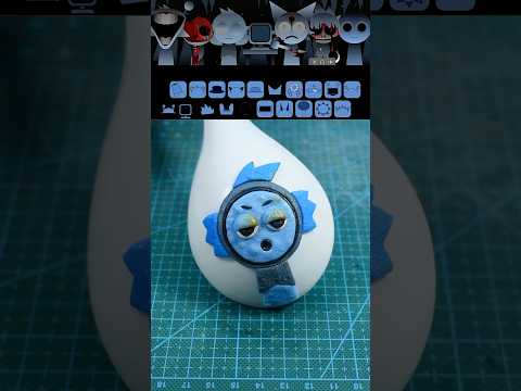 I made a Horror Jevin Squishy but Cool As Ice mod from Sprunki with clay #shorts #clay @애플퐁
