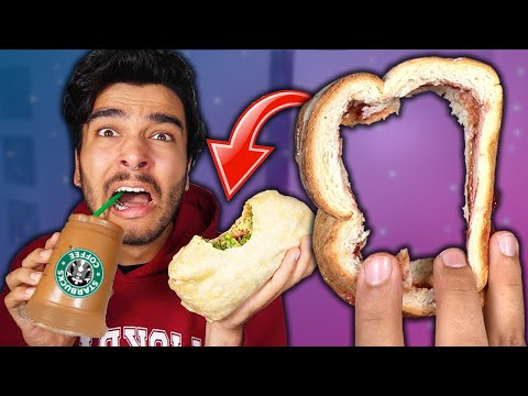 I Only Ate Foods The WRONG WAY For 24 Hours! (IMPOSSIBLE FOOD CHALLENGE)