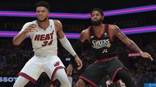NBA LIVE | Miami Heat vs Philadelphia 76ers | Full Game | NBA2K26 | PS5 4K UHD |