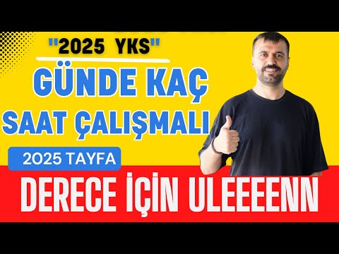 2025 YKS Günde Kaç Saat Çalışmalı!