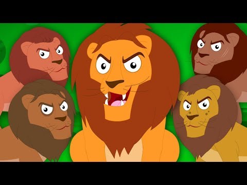 Five Big Lions | Kindergarten Nursery Rhymes For Babies