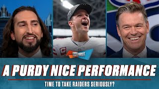 What Brock Purdy proved vs. Seahawks, are Raiders legit, start Dart over Russ? | FIRST THINGS FIRST