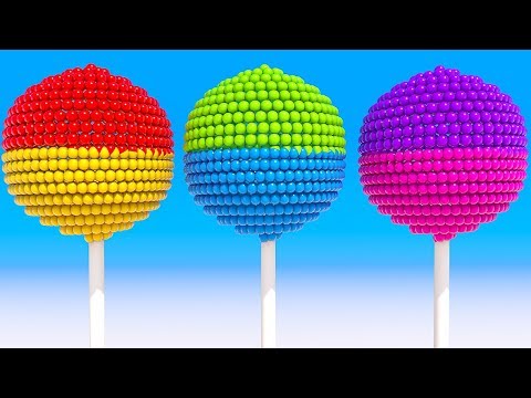 Learning Alphabet and Colors with Spiral 3D Lollipops for Children
