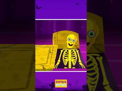💀Aprendiendo colores con esqueletos bailando #shorts #spooky #fingerfamily #kidssong #puebloteehee