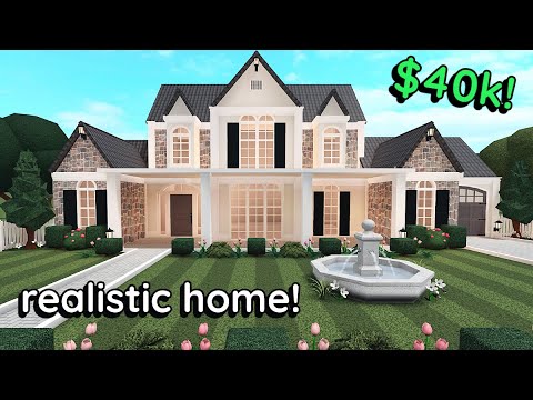 40k Realistic Bloxburg Modern House Build: 2 Story Exterior Tutorial *WITH VOICE*