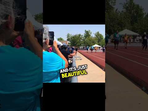 Little boy stops mid race to give his mama a kiss and it's just beautiful ❤️