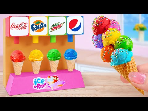 New Ice Cream Recipe ❤️Making Yummy Miniature Rainbow Chocolate Ice Cream Decorating ❤️Mini Cakes