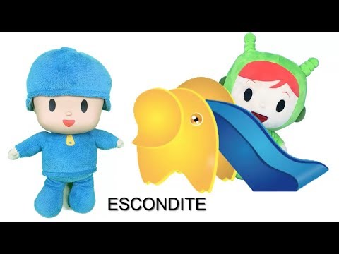 Pocoyo y Nina español juegan al escondite en parque del gran tobogan.Nuevos capitulos-videos 2017