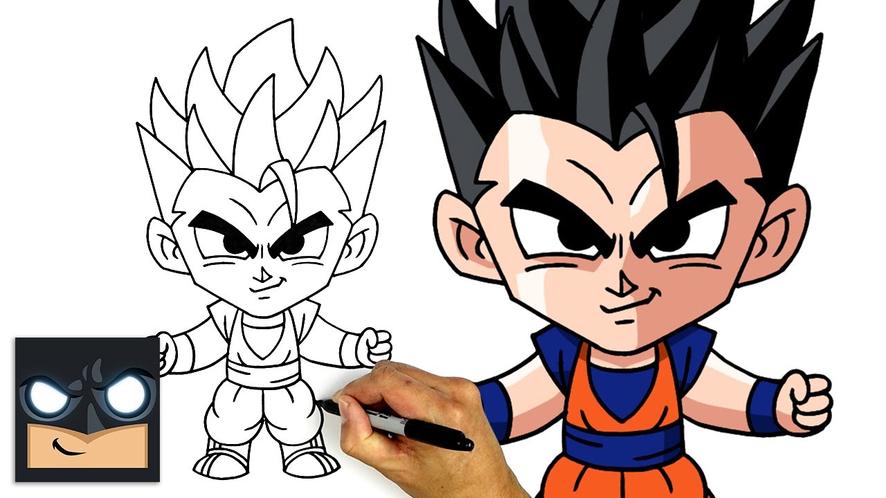 How To Draw Mystic Gohan - Dragon Ball Z