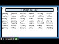 Understanding 'ed' and 'ing' Endings