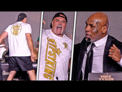 WOW!! John Fury LOSES IT w/ MIKE TYSON at Fury vs. Ngannou Final Press conference in Saudi Arabia