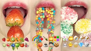 asmr 10 MINUTES EMOJI FOOD CHALLENGE MUKBANG (SATISFYING & RELAXING) 10분 이모지 먹방 모음집 eating sounds