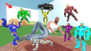 Franklin Found Tiny ColorFul Iron Man Army in INDIAN BIKE DRIVING 3D