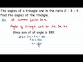 Triangle Angle Ratios and Properties