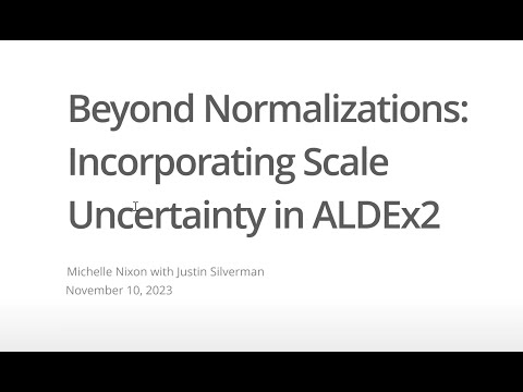 Beyond Normalizations: Incorporating Scale Uncertainty in ALDEx2 | Michelle Nixon, PhD, Penn State