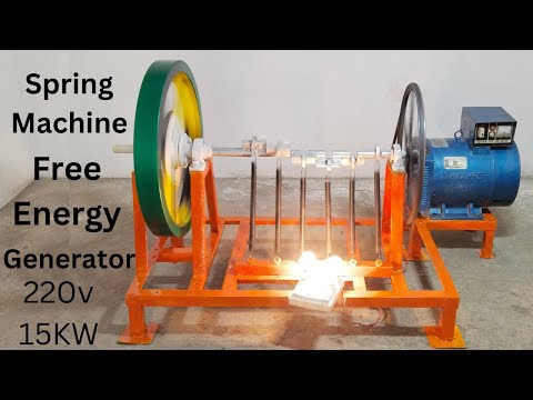 We Make Flywheel Spring Machine Make Electricity Free Energy Generator 220v 15kw Alternator