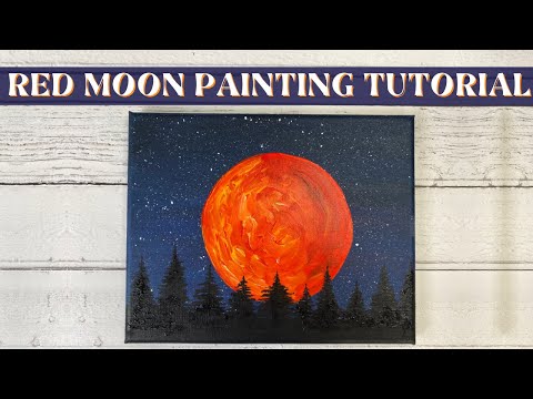 Red Moon Painting Tutorial