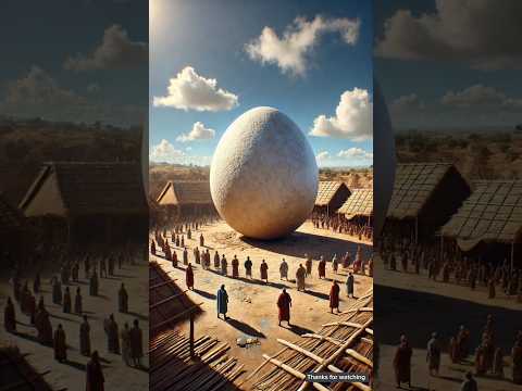 A dinosaur egg is found in the village 😭 #ai #egg #dinosaur