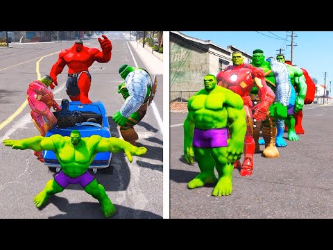 GTA V 2025 : Hulk Brothers Rescue Hulk from Venom Car Crash #gta5