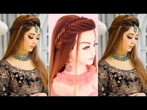 New Open Hairstyle For bridal l Nikah Bridal hairstyles l Wedding Hairstyles Kashee's l Front Look