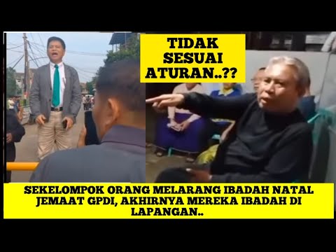 TERJADI LAGI. JEMAAT GPDI DILARANG IBADAH NATAL, AKHIRNYA IBADAH DI LAPANGAN.