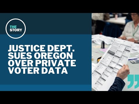 YouTube video thumbnail: Trump's Department of Justice Sues Oregon, Maine for Refusing to Hand Over Voter Information