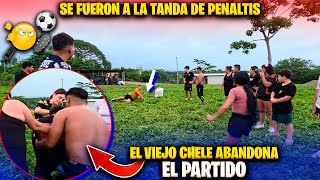 Los equipos se van a los penaltis para definir el ganador.Lesionaron al Viejo Chele y tuvo que salir