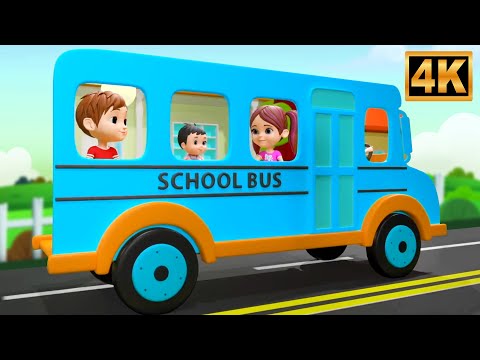 Wheels on the Blue School Bus, Back to School Fun Song for Kids